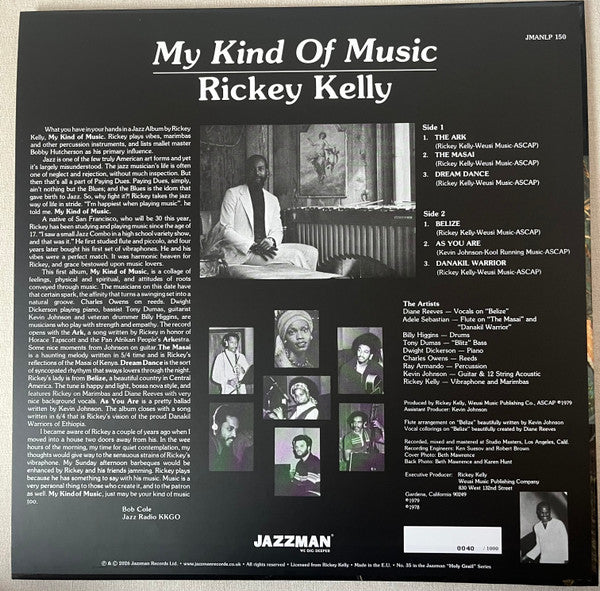 Rickey Kelly : My Kind Of Music (LP, Album, RE)