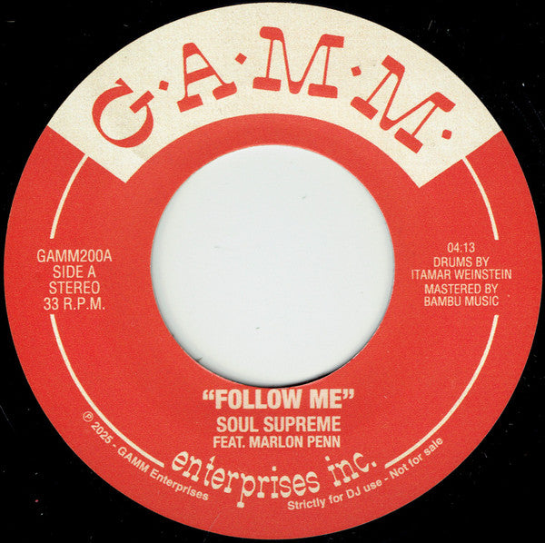 Soul Supreme (4) : Follow Me (7", Ltd)