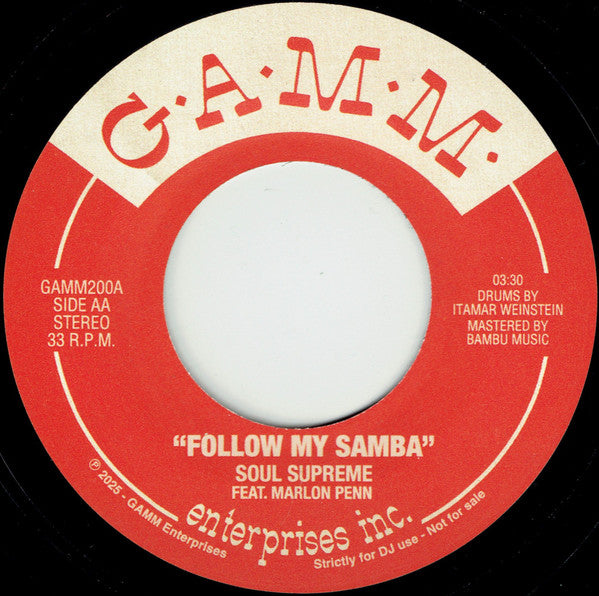 Soul Supreme (4) : Follow Me (7", Ltd)
