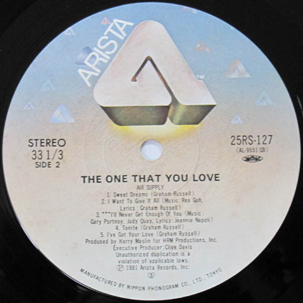 Air Supply : The One That You Love (LP, Album)