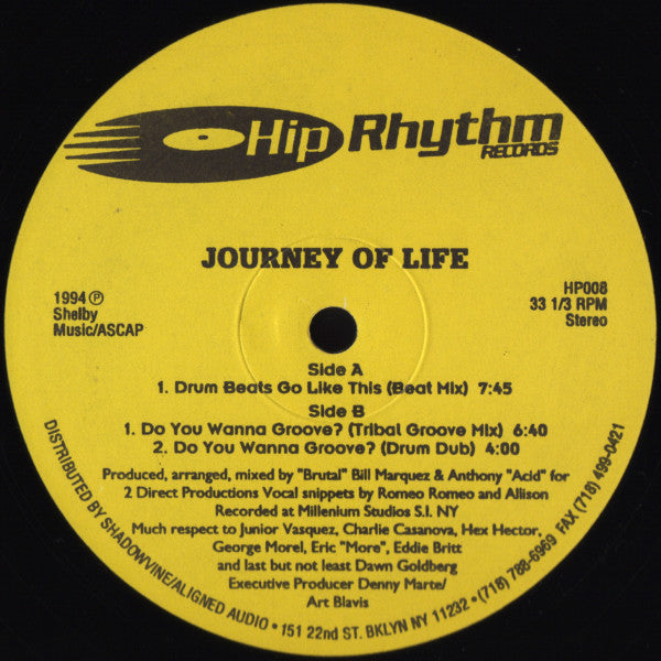 Journey Of Life : Drum Beats Go Like This / Do You Wanna Groove? (12")