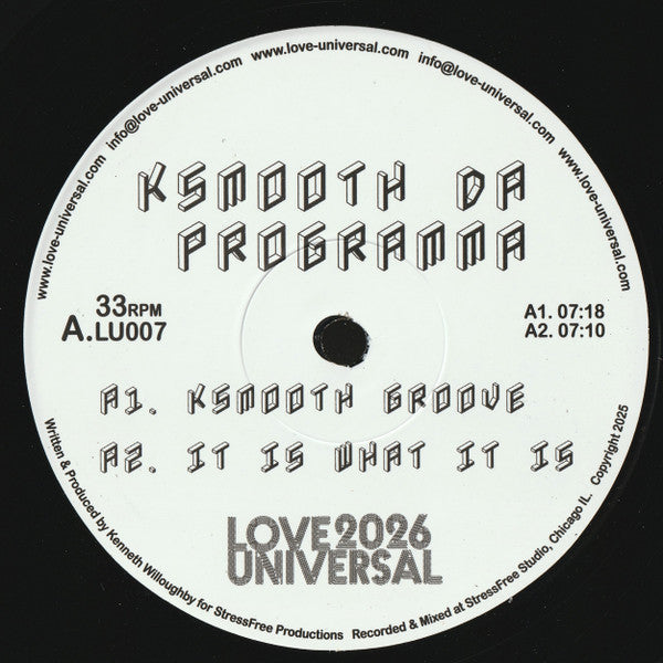 Ksmooth Da Programma : Ksmooth Groove (12")