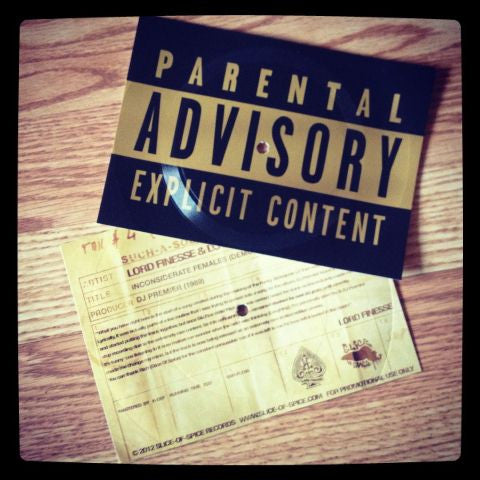 Lord Finesse & DJ Mike Smooth : Inconsiderate Females (Demo Session) (Flexi, 5", S/Sided, Card, Ltd, Promo)