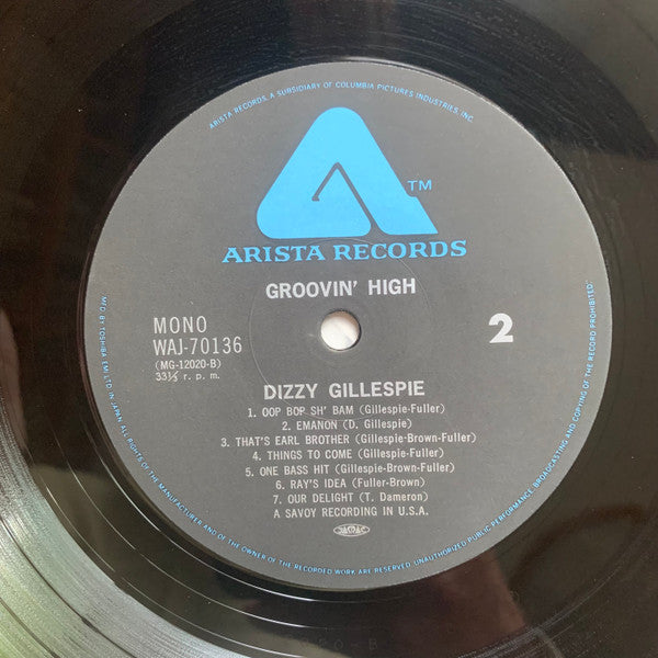 Dizzy Gillespie : Groovin' High (LP, Comp, Mono, RE)