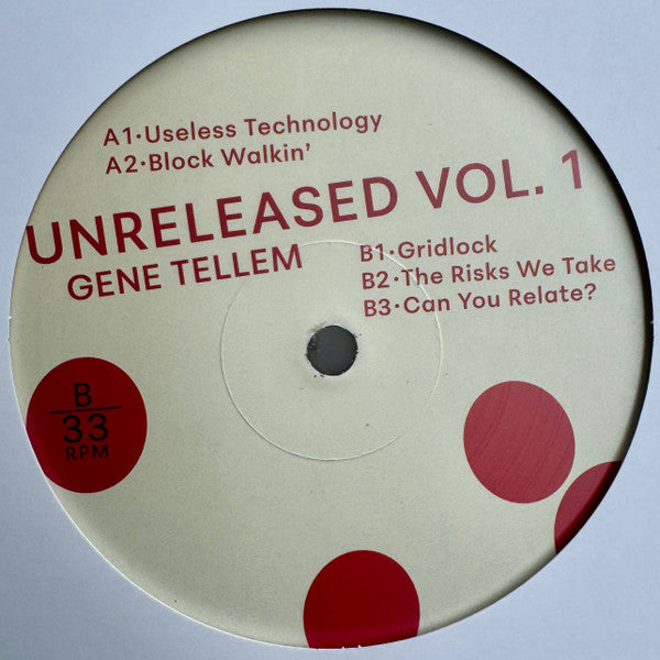 Gene Tellem : Unreleased Vol.1 (12", EP)