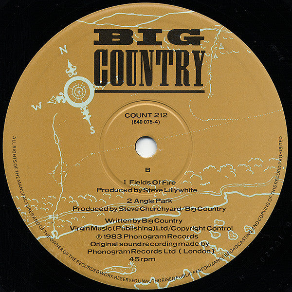 Big Country : Fields Of Fire (12", Single)