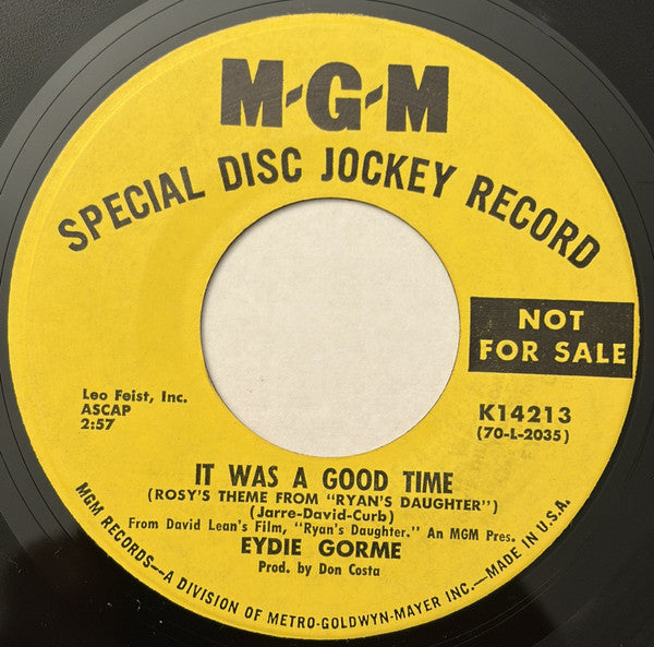 Eydie Gorme* : It Was A Good Time (7", Promo)