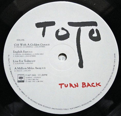 Toto : Turn Back (LP, Album)