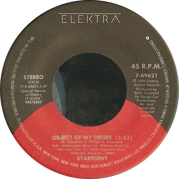 Starpoint : Object Of My Desire (7", SP )