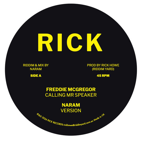 Freddie McGregor, Naram, Hard Rubbish Horns : Calling Mr Speaker (12")