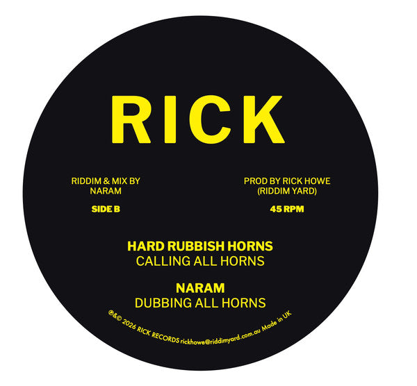 Freddie McGregor, Naram, Hard Rubbish Horns : Calling Mr Speaker (12")