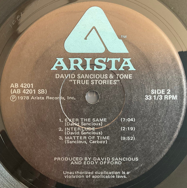 David Sancious & Tone* : True Stories (LP, Album)