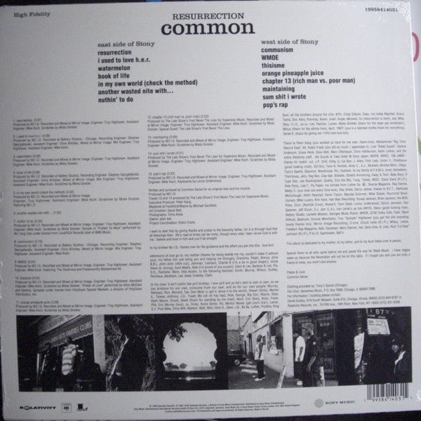 Common : Resurrection (LP, Album, RE)