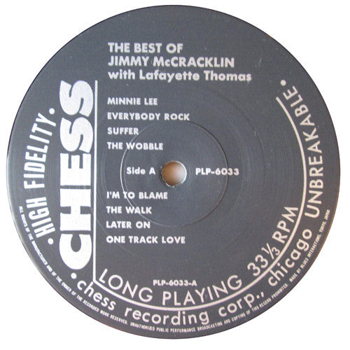 Jimmy McCracklin With Lafayette Thomas : The Best Of Jimmy McCracklin With Lafayette Thomas (LP, Comp)