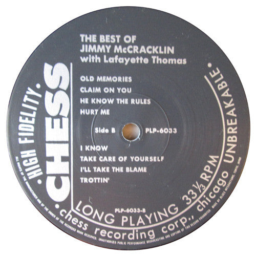Jimmy McCracklin With Lafayette Thomas : The Best Of Jimmy McCracklin With Lafayette Thomas (LP, Comp)