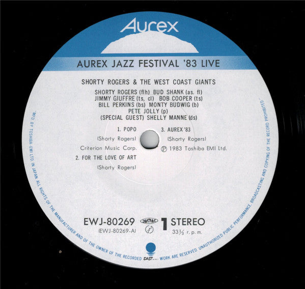 Shorty Rogers & The West Coast Giants : Aurex Jazz Festival '83 (LP, Album)