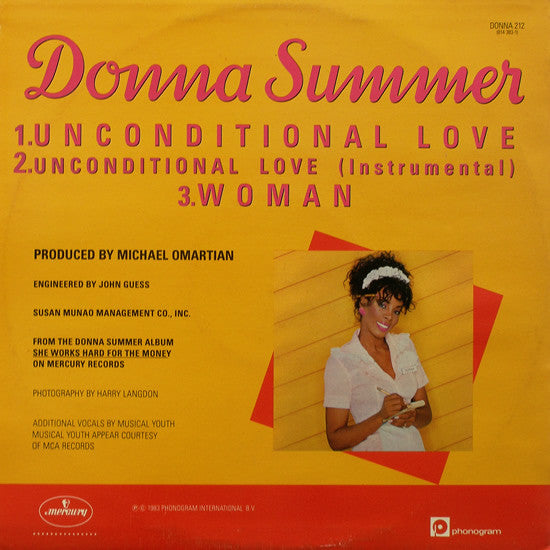 Donna Summer : Unconditional Love (Extended Version) (12", Single)