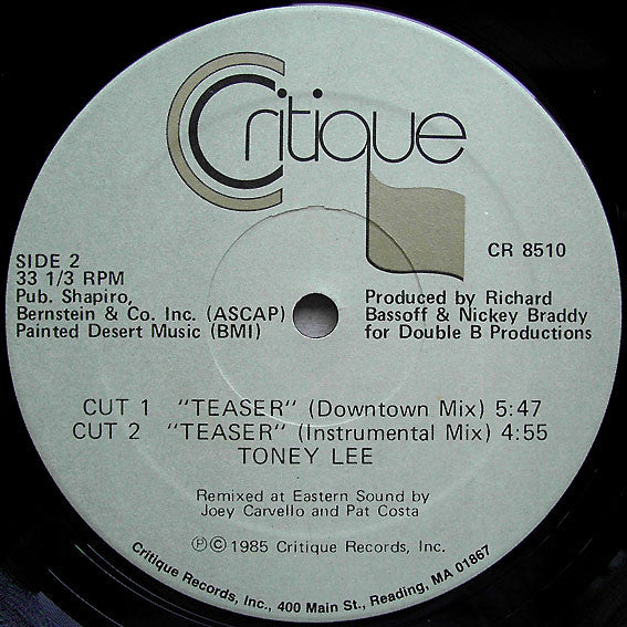 Toney Lee : Teaser (12")