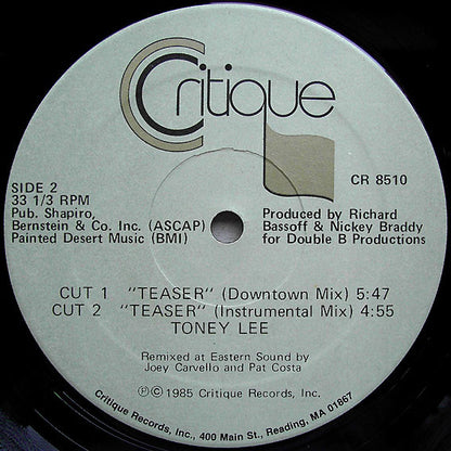 Toney Lee : Teaser (12")