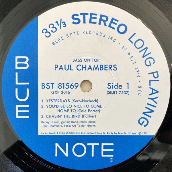 Paul Chambers Quartet : Bass On Top (LP, Album, Ltd, RE)