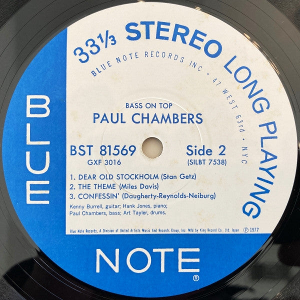Paul Chambers Quartet : Bass On Top (LP, Album, Ltd, RE)