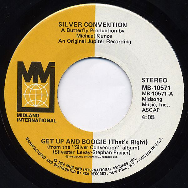Silver Convention : Get Up And Boogie (7")