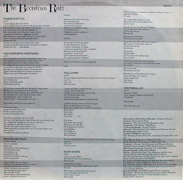 The Boomtown Rats : Mondo Bongo (LP, Album)