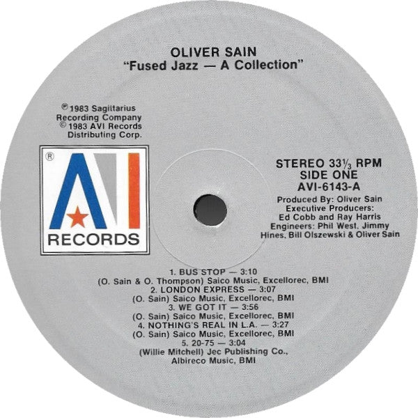 Oliver Sain : Fused Jazz - A Collection (LP, Comp)