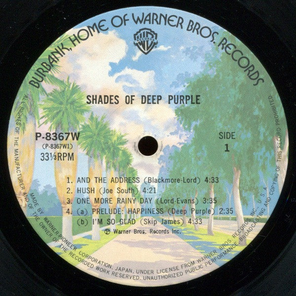 Deep Purple : Shades Of Deep Purple (LP, Album, RE)