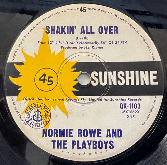 Normie Rowe And The Playboys* : Que Sera, Sera (7", Single)