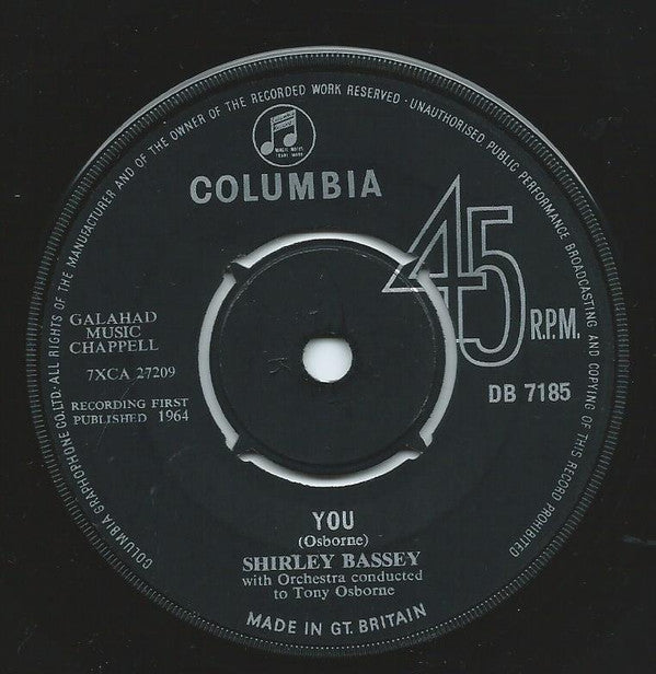 Shirley Bassey : My Special Dream (7")