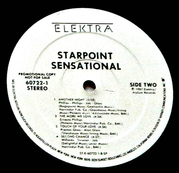 Starpoint : Sensational (LP, Album, Promo)