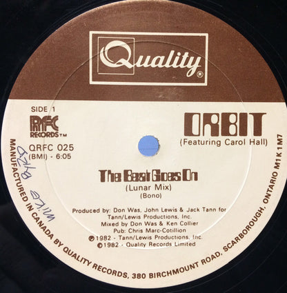 Orbit (3) Featuring Carol Hall : The Beat Goes On (12")