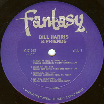 Bill Harris : Bill Harris And Friends (LP, Album, RE)