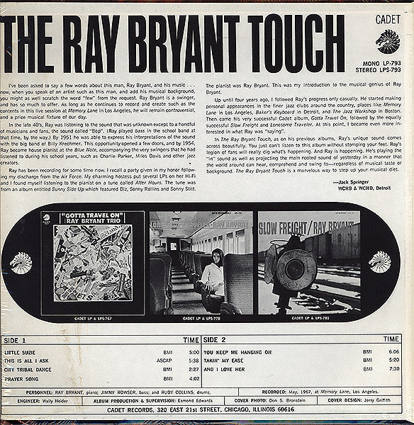 Ray Bryant : The Ray Bryant Touch (LP, Album)