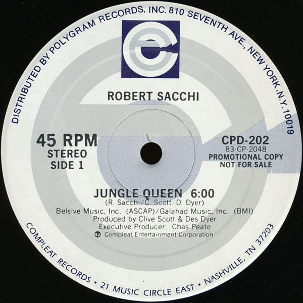 Robert Sacchi : Jungle Queen (12", Promo)