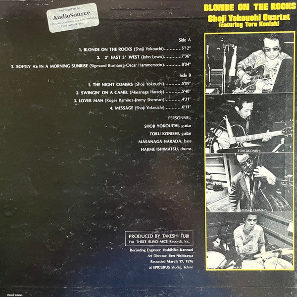 Shoji Yokouchi Quartet Featuring Toru Konishi : Blonde On The Rocks (LP, Album)