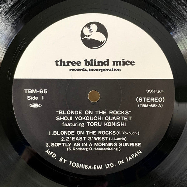 Shoji Yokouchi Quartet Featuring Toru Konishi : Blonde On The Rocks (LP, Album)