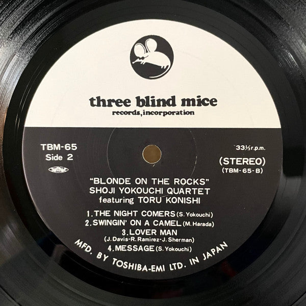 Shoji Yokouchi Quartet Featuring Toru Konishi : Blonde On The Rocks (LP, Album)