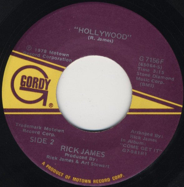 Rick James : You And I / Hollywood (7")