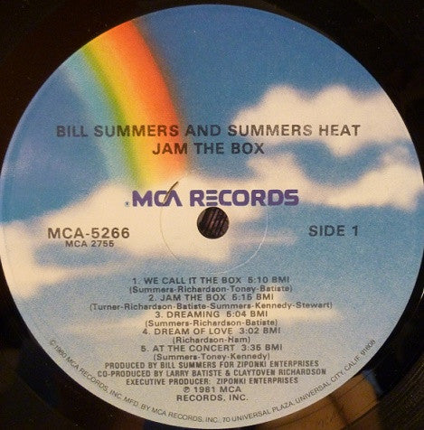 Bill Summers & Summers Heat : Jam The Box (LP, Album, Glo)