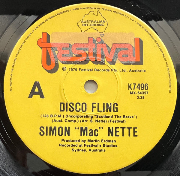 Simon "Mac" Nette : Disco Fling (7")
