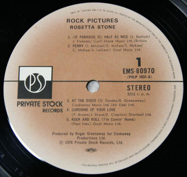 Rosetta Stone (2) : Rock Pictures (LP, Album, Gat)