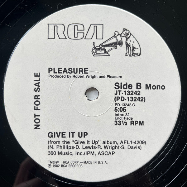 Pleasure (4) : Give It Up (12", Mono, Promo)