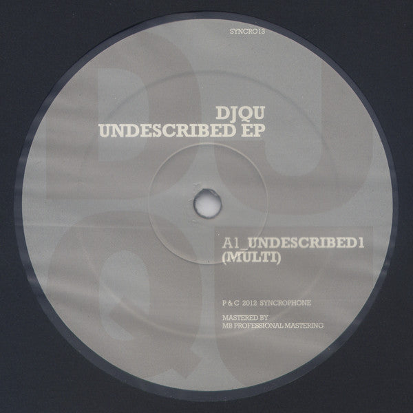 DJ Qu : Undescribed EP (12", EP)