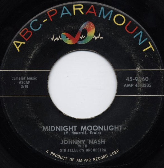 Johnny Nash : Midnight Moonlight / Almost In Your Arms (7")