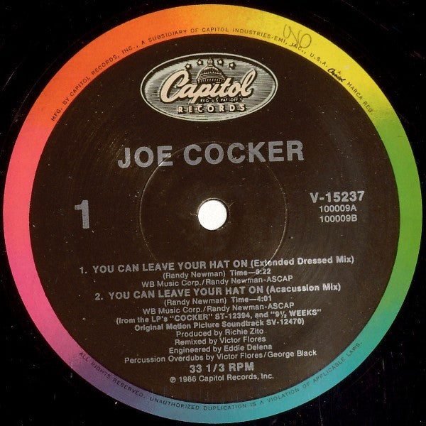 Joe Cocker : You Can Leave Your Hat On (12", Maxi)