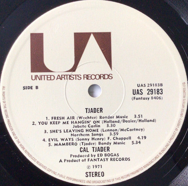 Cal Tjader : Tjader (LP, Album)