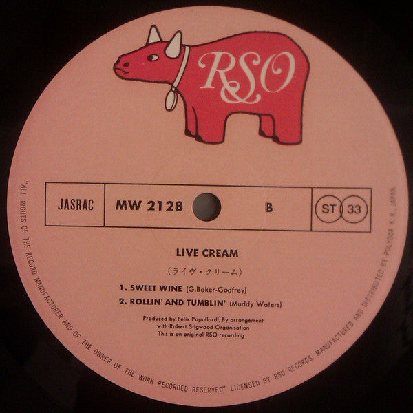 Cream (2) : Live Cream (LP, Album, RE, Gat)