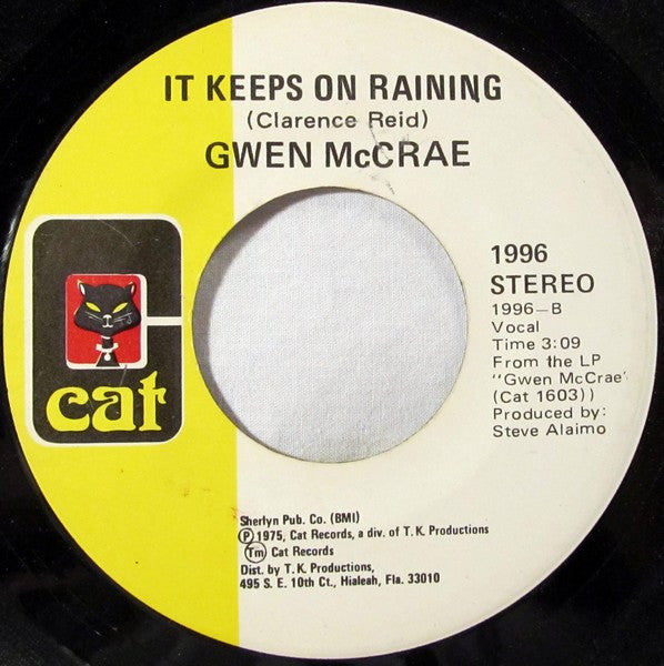 Gwen McCrae : Rockin' Chair / It Keeps On Raining (7", Single, Mon)